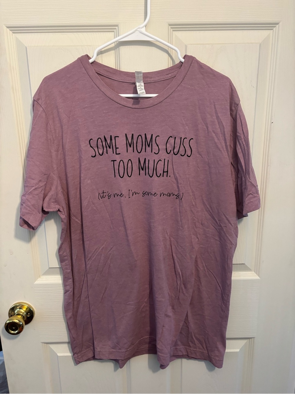Bella Canvas Mauve Pink Graphic Tee - 'Some Moms Cuss Too Much'